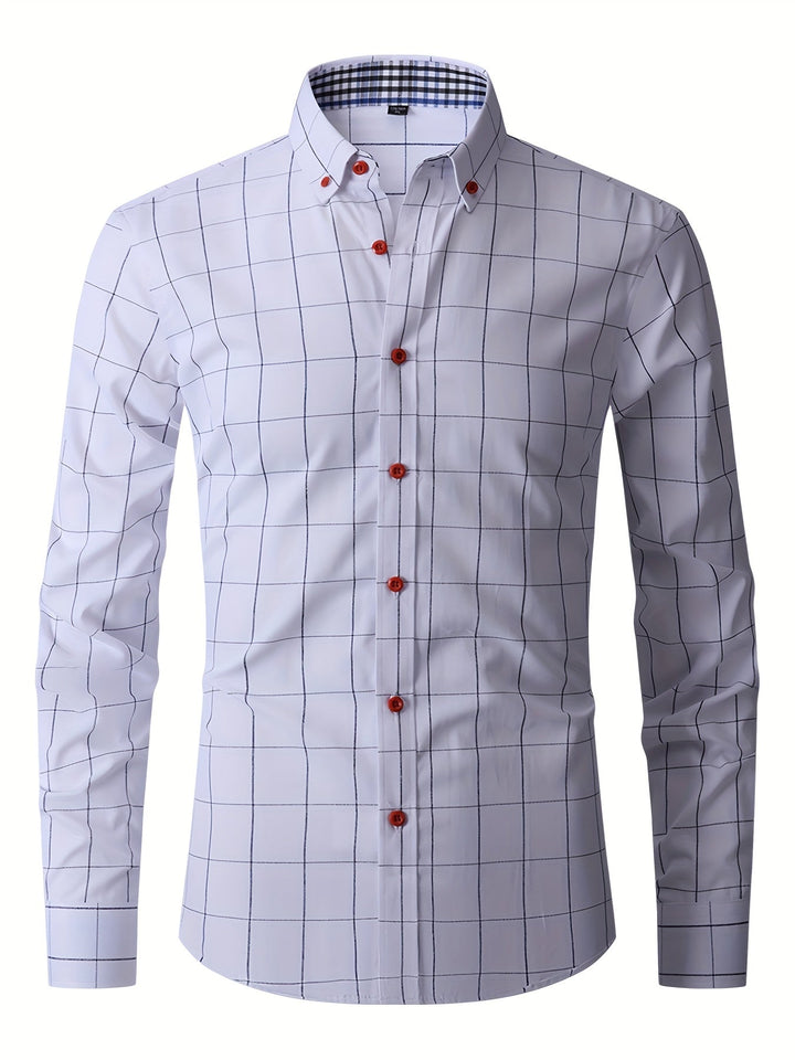 Stylish and breathable men's business summer shirt, perfect for professional and casual wear.







