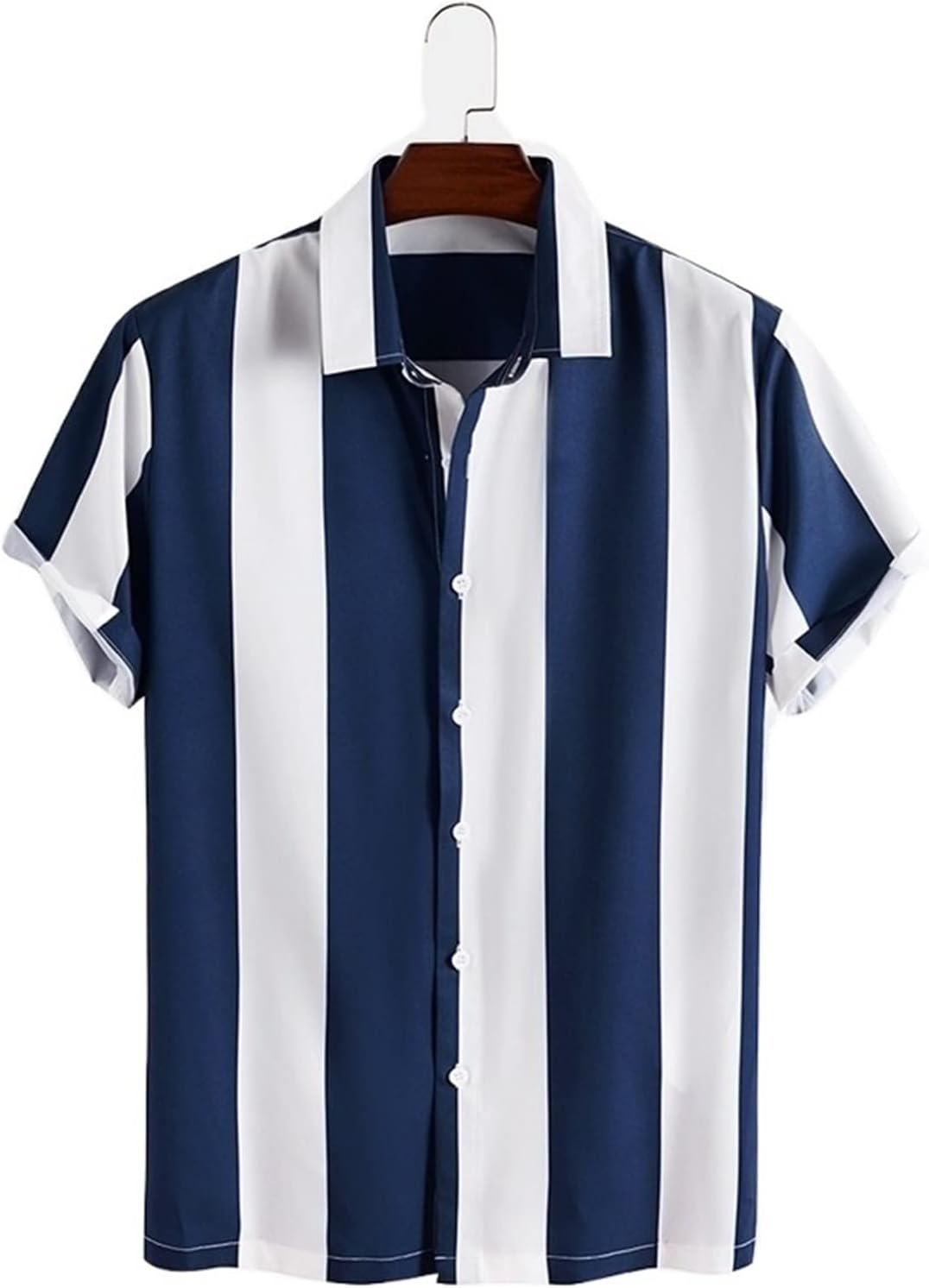 Men's cool striped summer shirt with breathable fabric, perfect for stylish and comfortable summer wear.