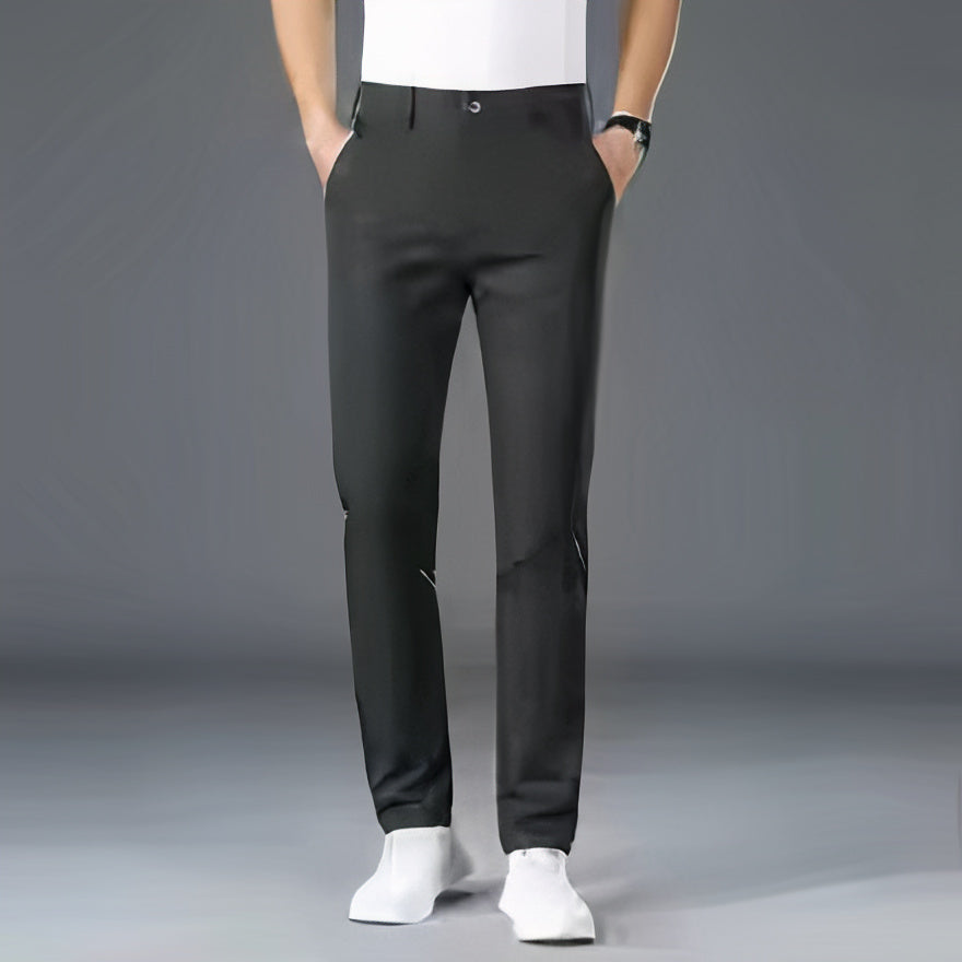 Men's elegant business summer trousers with a breathable, lightweight design for professional and formal wear.