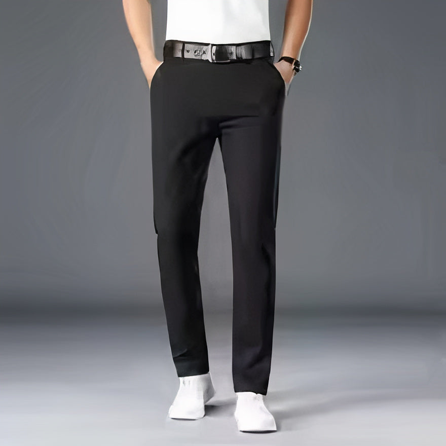 Men's elegant business summer trousers with a breathable, lightweight design for professional and formal wear.