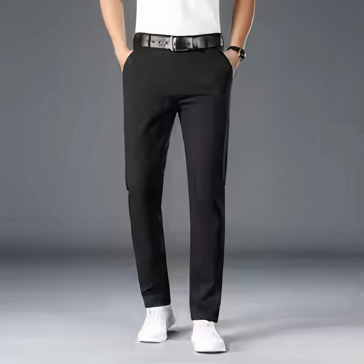 Men's elegant business summer trousers with a breathable, lightweight design for professional and formal wear.