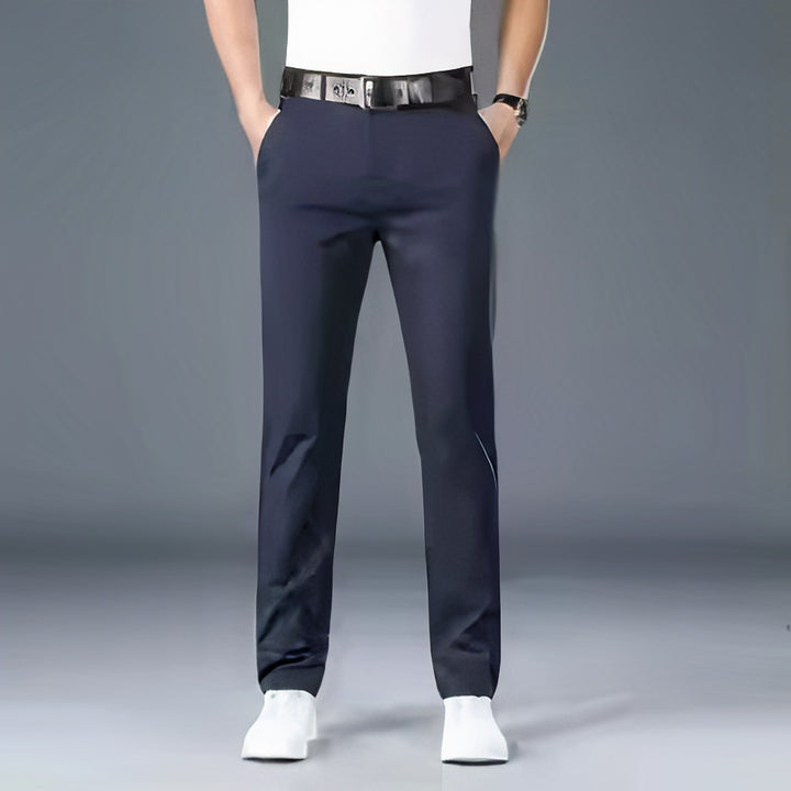 Men's elegant business summer trousers with a breathable, lightweight design for professional and formal wear.