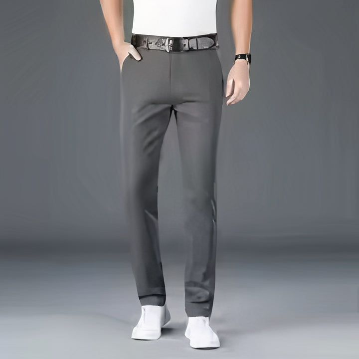 Men's elegant business summer trousers with a breathable, lightweight design for professional and formal wear.