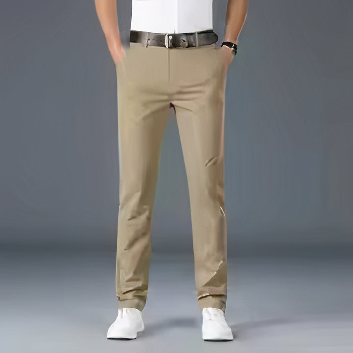 Men's elegant business summer trousers with a breathable, lightweight design for professional and formal wear.