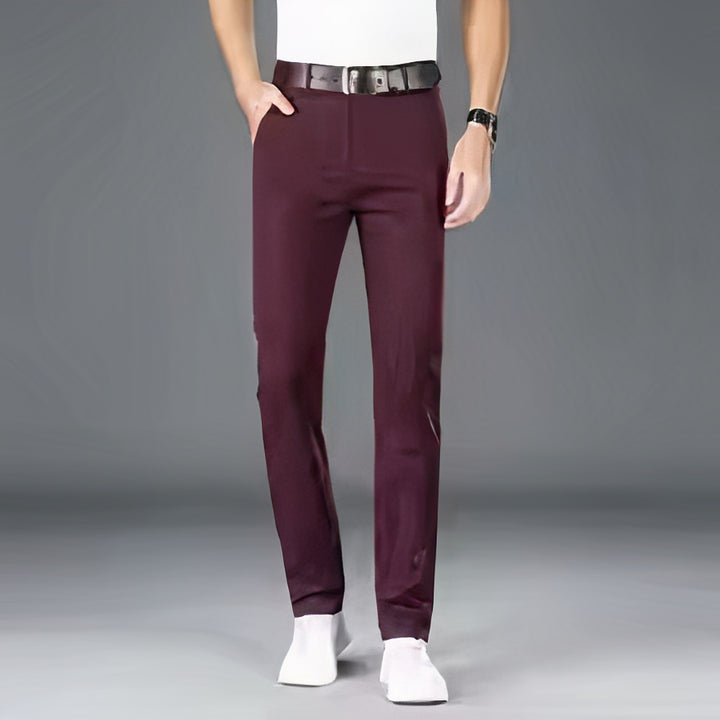 Men's elegant business summer trousers with a breathable, lightweight design for professional and formal wear.