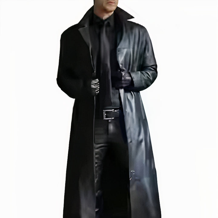 
Men’s elegant long leather coat ideal for stylish Autumn days














