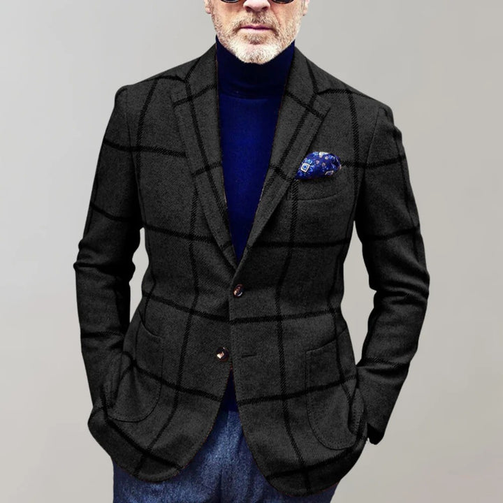 Men's elegant and modern blazer-jacket with a sophisticated design, perfect for casual and formal wear.