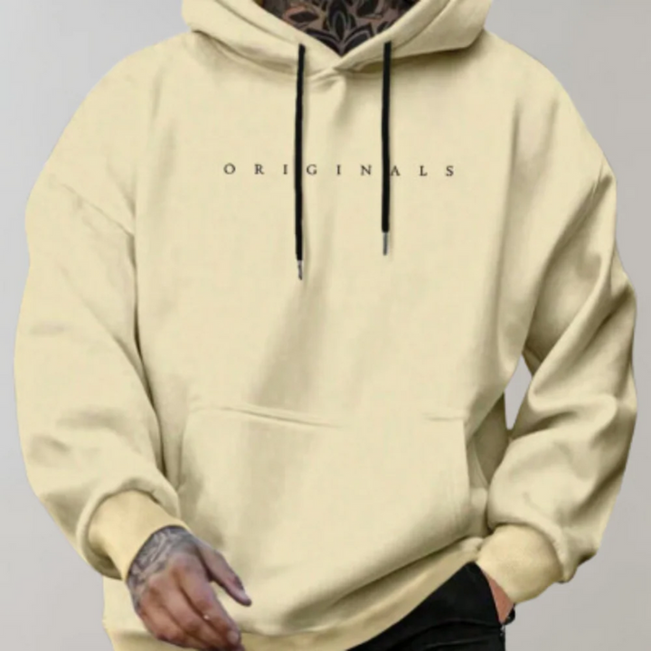  Men's Minimalist Statement Hoodie with clean modern design


