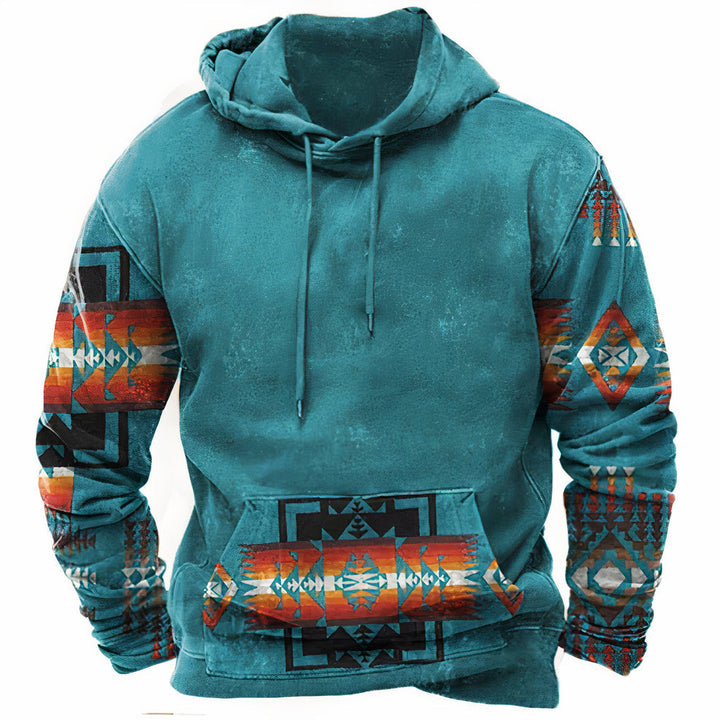 Men's retro vintage hoodie with soft interior and relaxed fit, ideal for stylish and cozy autumn days.








