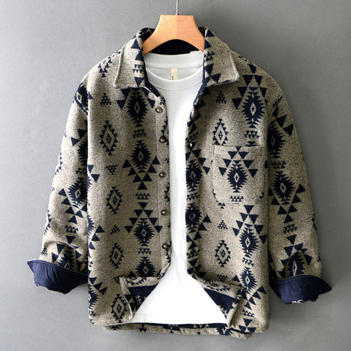 Men's retro-style western summer shirt with vintage-inspired details, lightweight and breathable for warm weather.








