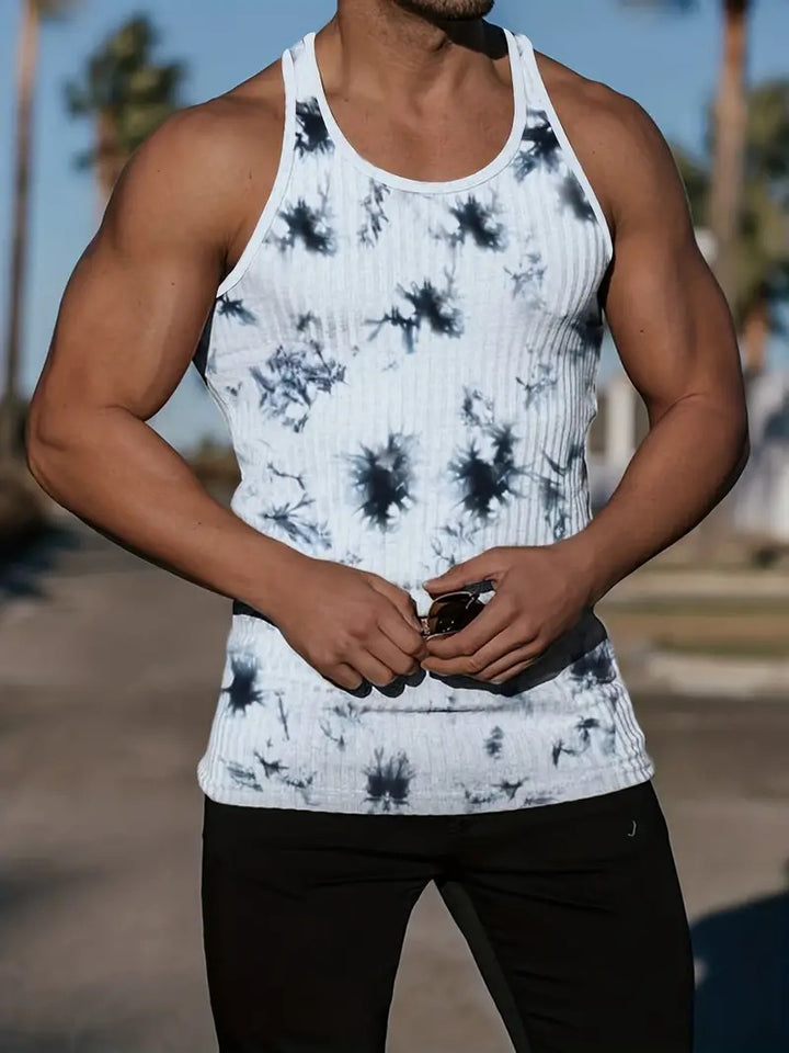 Men's sporty summer tank top with breathable, moisture-wicking fabric for comfort and flexibility in warm weather.