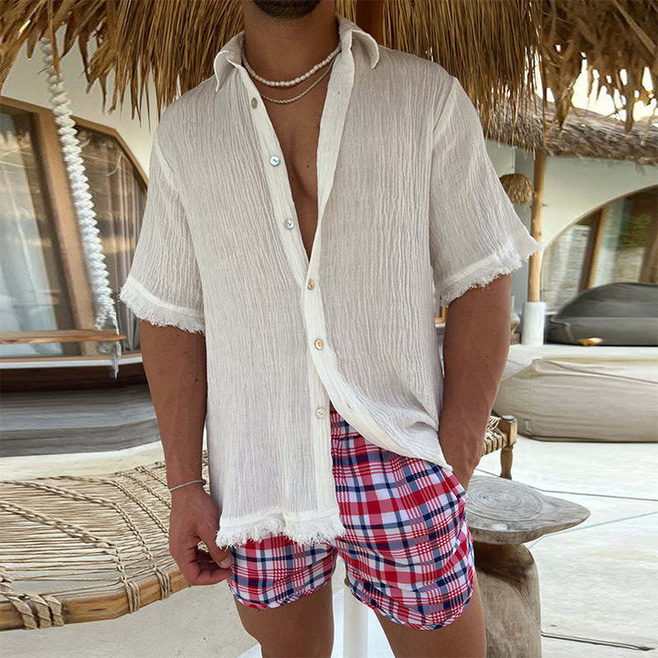 Men's stylish & cool summer shirt, breathable and lightweight for warm weather comfort.








