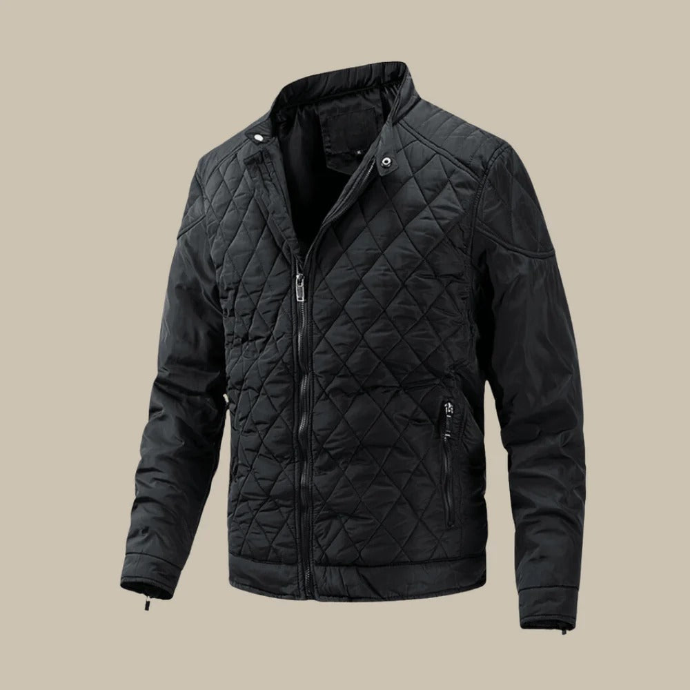 Men's quilted jacket featuring timeless design, superior insulation, and a comfortable fit for cool days.