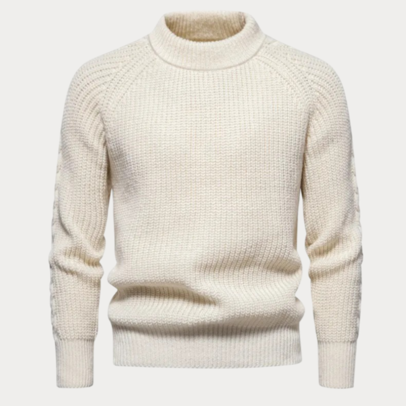 Men’s turtleneck sweater with slim fit and soft knit fabric, ideal for stylish and warm autumn layering.








