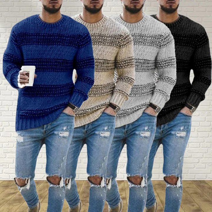 Men's Warm Knitted Sweater with classic design and versatile style