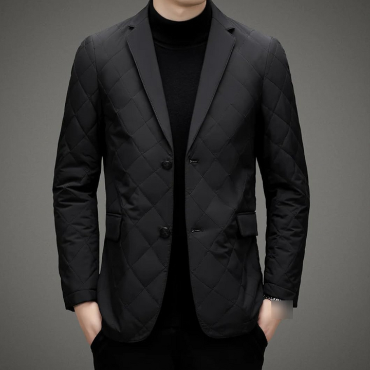 Men’s warm quilted blazer-jacket designed for autumn, combining tailored style with lightweight insulation and comfort.
