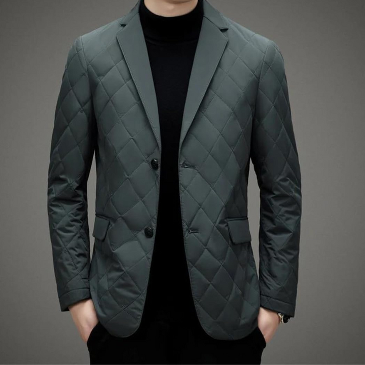 Men’s warm quilted blazer-jacket designed for autumn, combining tailored style with lightweight insulation and comfort.