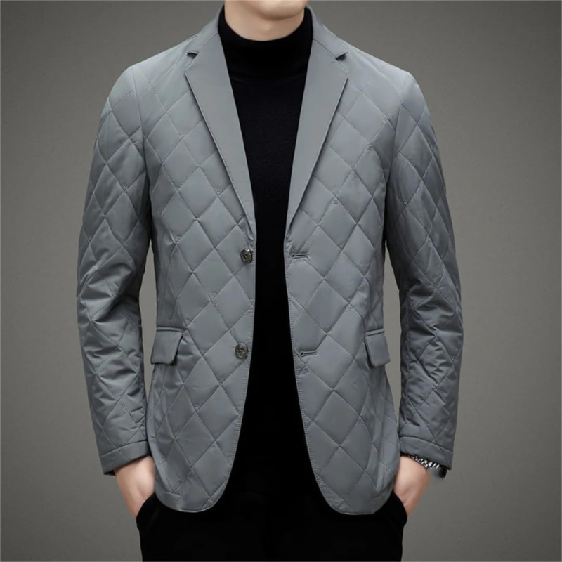 Men’s warm quilted blazer-jacket designed for autumn, combining tailored style with lightweight insulation and comfort.