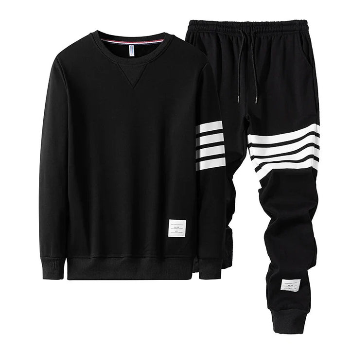 Men's warm sweater and pants set, ideal cozy outfit for stylish autumn days