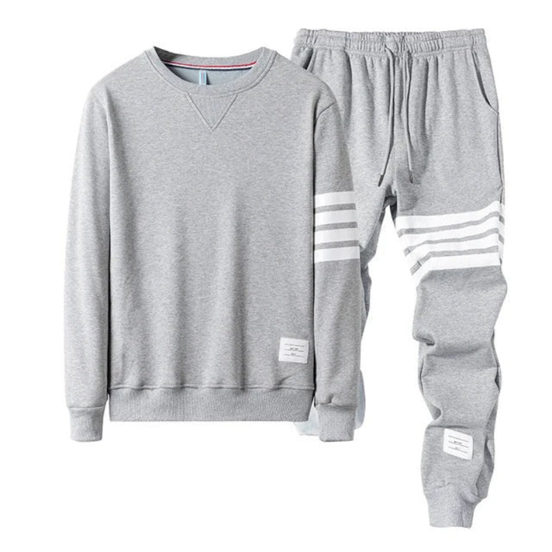 Men's warm sweater and pants set, ideal cozy outfit for stylish autumn days