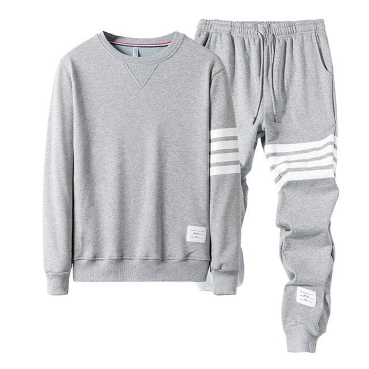 Men's warm sweater and pants set, ideal cozy outfit for stylish autumn days