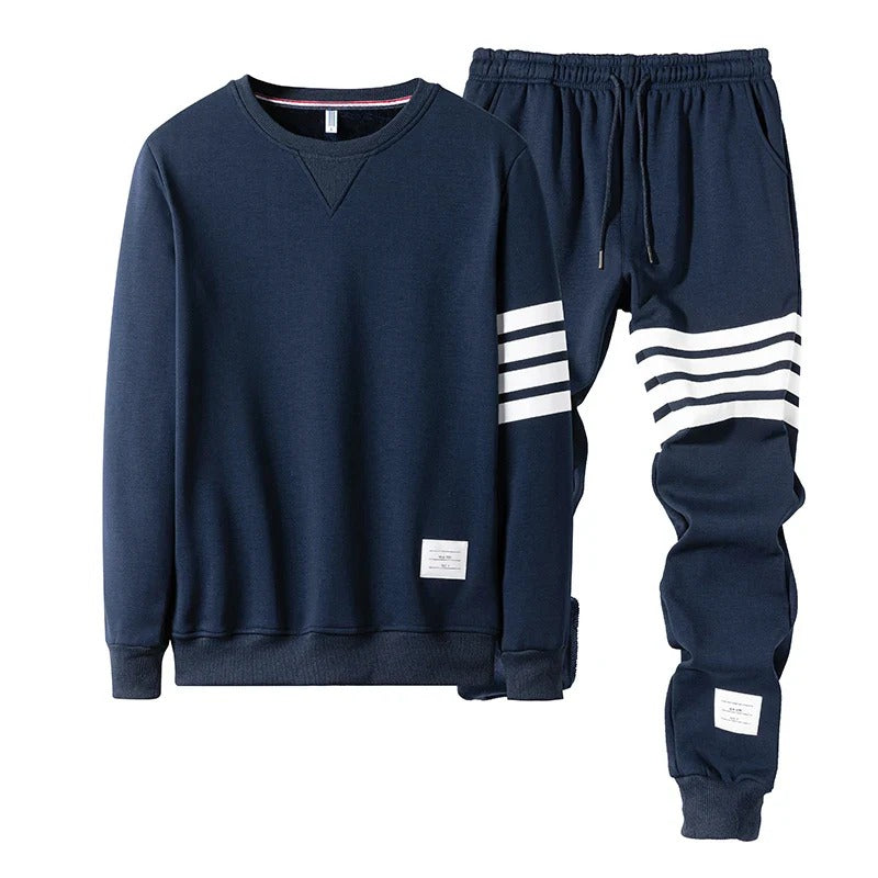 Men's warm sweater and pants set, ideal cozy outfit for stylish autumn days