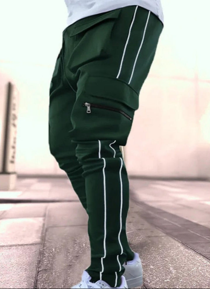 Modern summer pants for men with breathable fabric and a stylish slim-fit design, perfect for warm-weather outfits.