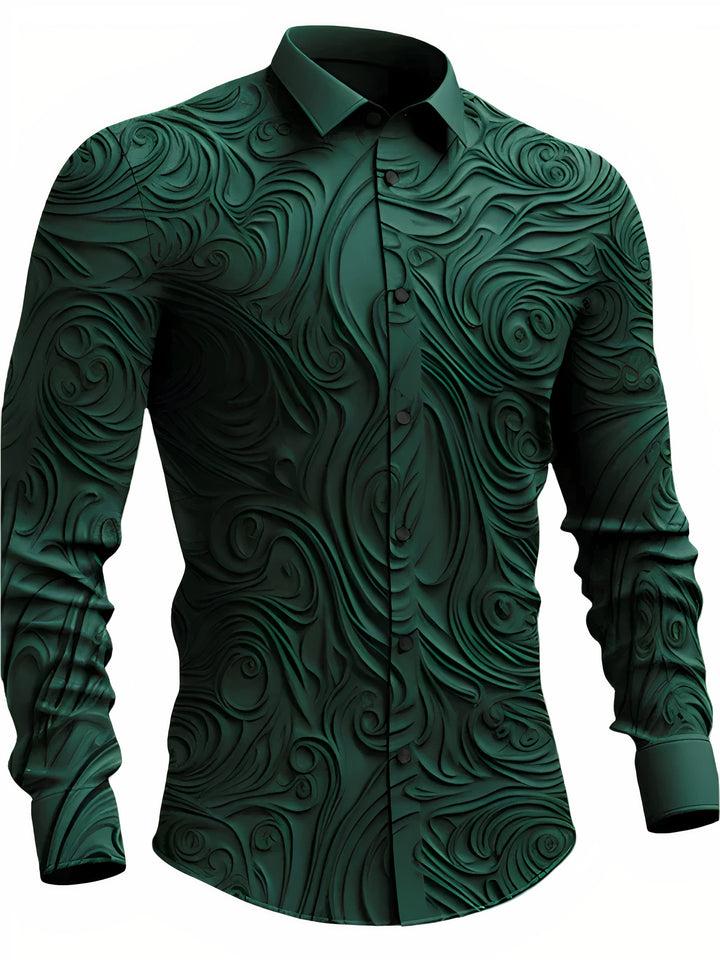 Men's breathable long sleeve shirt for versatile and timeless style.






