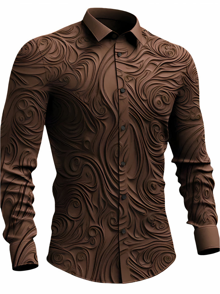 Men's breathable long sleeve shirt for versatile and timeless style.







