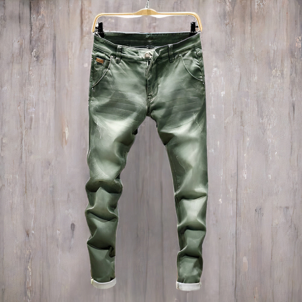Premium denim pants for versatile style, crafted from breathable fabric and ideal for summer days.







