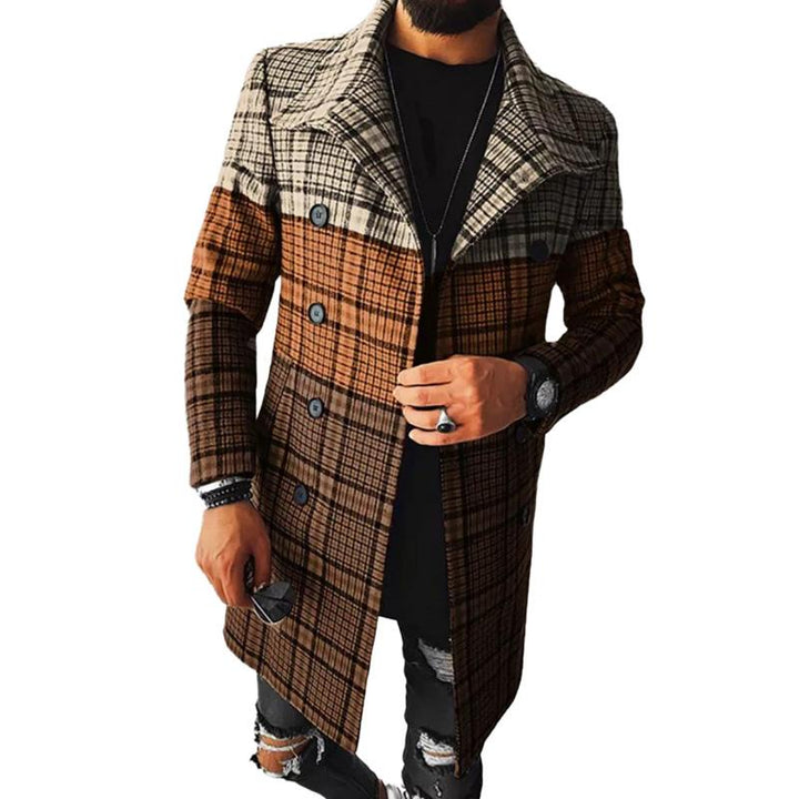 Premium single-breasted men's coat, perfect for autumn days with a stylish and sophisticated look.