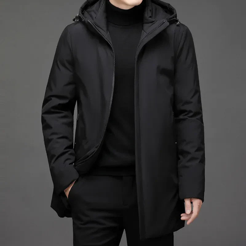 Premium waterproof men's jacket ideal for Autumn days, offering breathable comfort and wind protection.