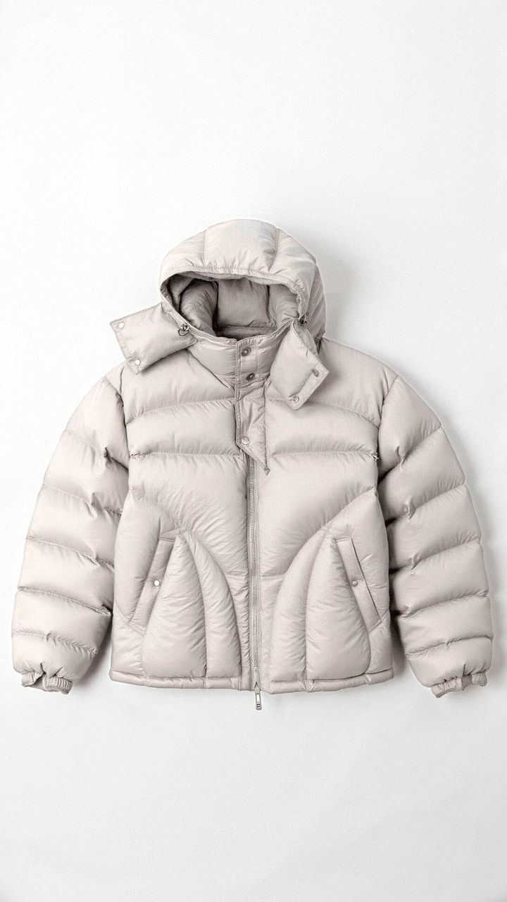 Men's premium waterproof padded jacket, insulated and wind-resistant, ideal for autumn days.







