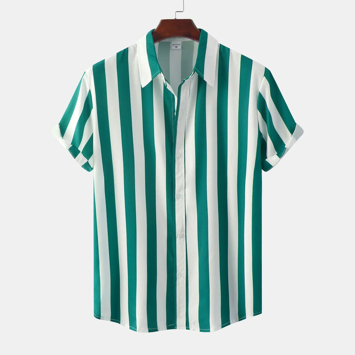 Relaxed button-down summer shirt for men with lightweight, breathable fabric and a comfortable fit for warm-weather style.