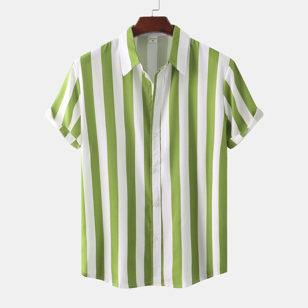 Relaxed button-down summer shirt for men with lightweight, breathable fabric and a comfortable fit for warm-weather style.