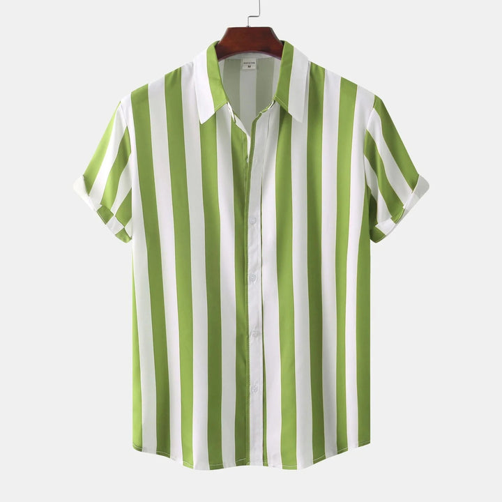 Relaxed button-down summer shirt for men with lightweight, breathable fabric and a comfortable fit for warm-weather style.