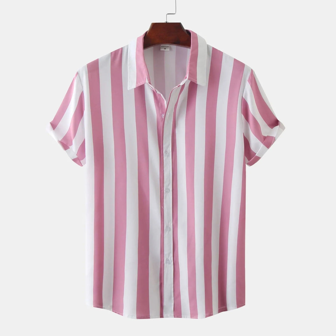 Relaxed button-down summer shirt for men with lightweight, breathable fabric and a comfortable fit for warm-weather style.