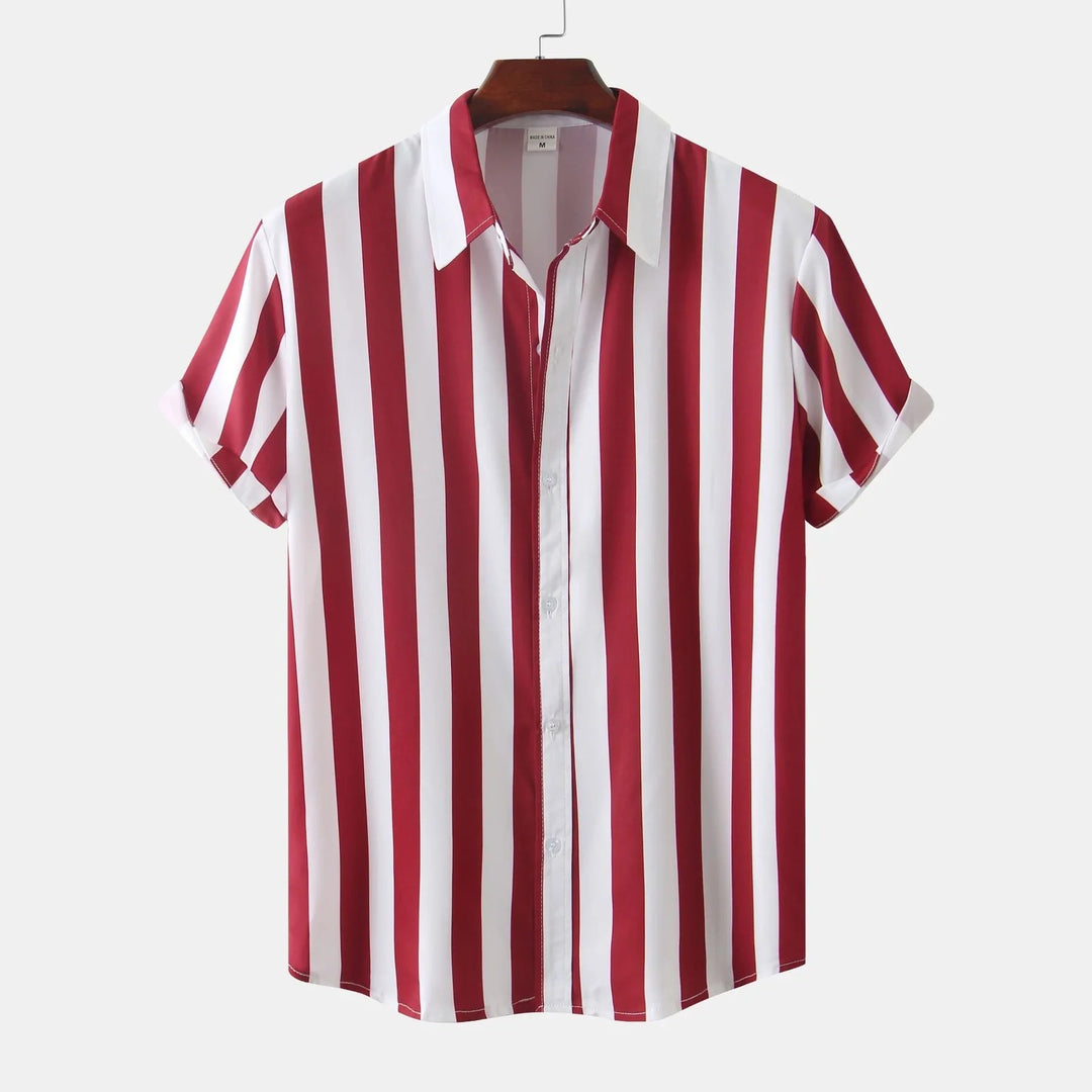 Relaxed button-down summer shirt for men with lightweight, breathable fabric and a comfortable fit for warm-weather style.