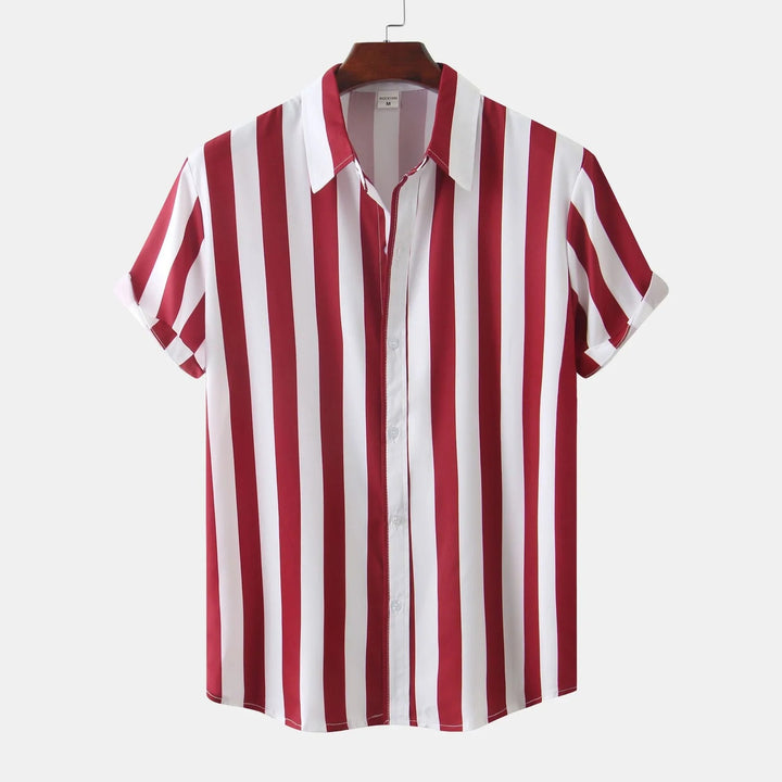 Relaxed button-down summer shirt for men with lightweight, breathable fabric and a comfortable fit for warm-weather style.