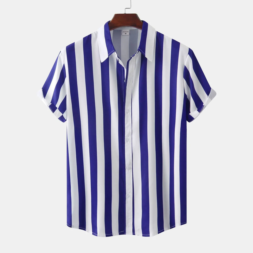 Relaxed button-down summer shirt for men with lightweight, breathable fabric and a comfortable fit for warm-weather style.