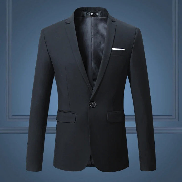 Sleek blazer-jacket for men with tailored fit and versatile smart-casual design, ideal for stylish Autumn days.
