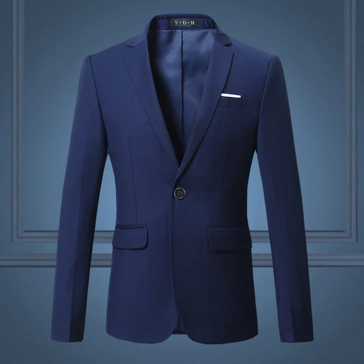 Sleek blazer-jacket for men with tailored fit and versatile smart-casual design, ideal for stylish Autumn days.