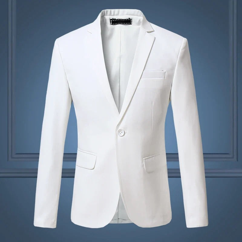 Sleek blazer-jacket for men with tailored fit and versatile smart-casual design, ideal for stylish Autumn days.