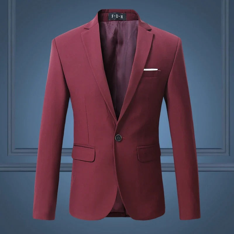 Sleek blazer-jacket for men with tailored fit and versatile smart-casual design, ideal for stylish Autumn days.