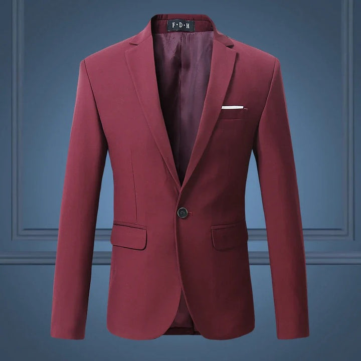 Sleek blazer-jacket for men with tailored fit and versatile smart-casual design, ideal for stylish Autumn days.