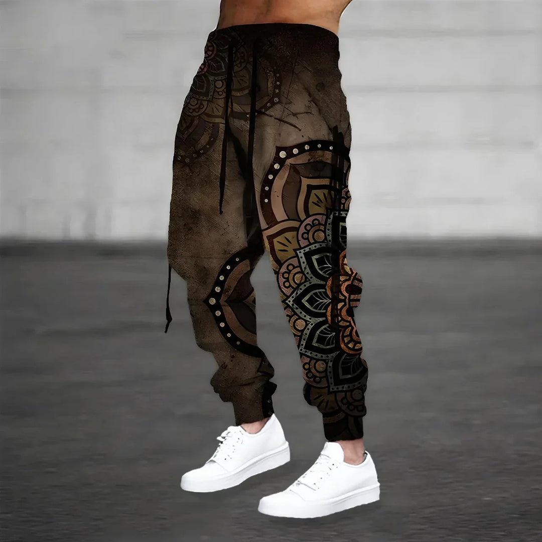  Stylish boho summer sweatpants for men with breathable, lightweight fabric, perfect for casual and warm-weather wear.