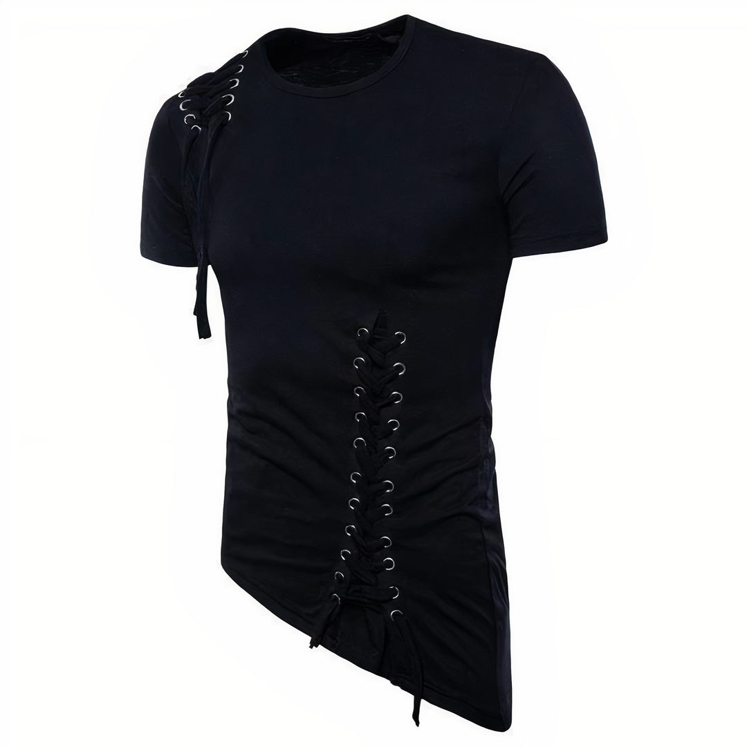 Stylish gothic summer t-shirt for men with breathable fabric and bold alternative design, perfect for warm days.