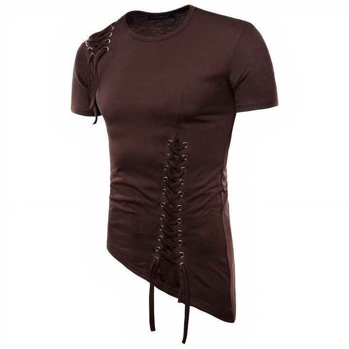 Stylish gothic summer t-shirt for men with breathable fabric and bold alternative design, perfect for warm days.