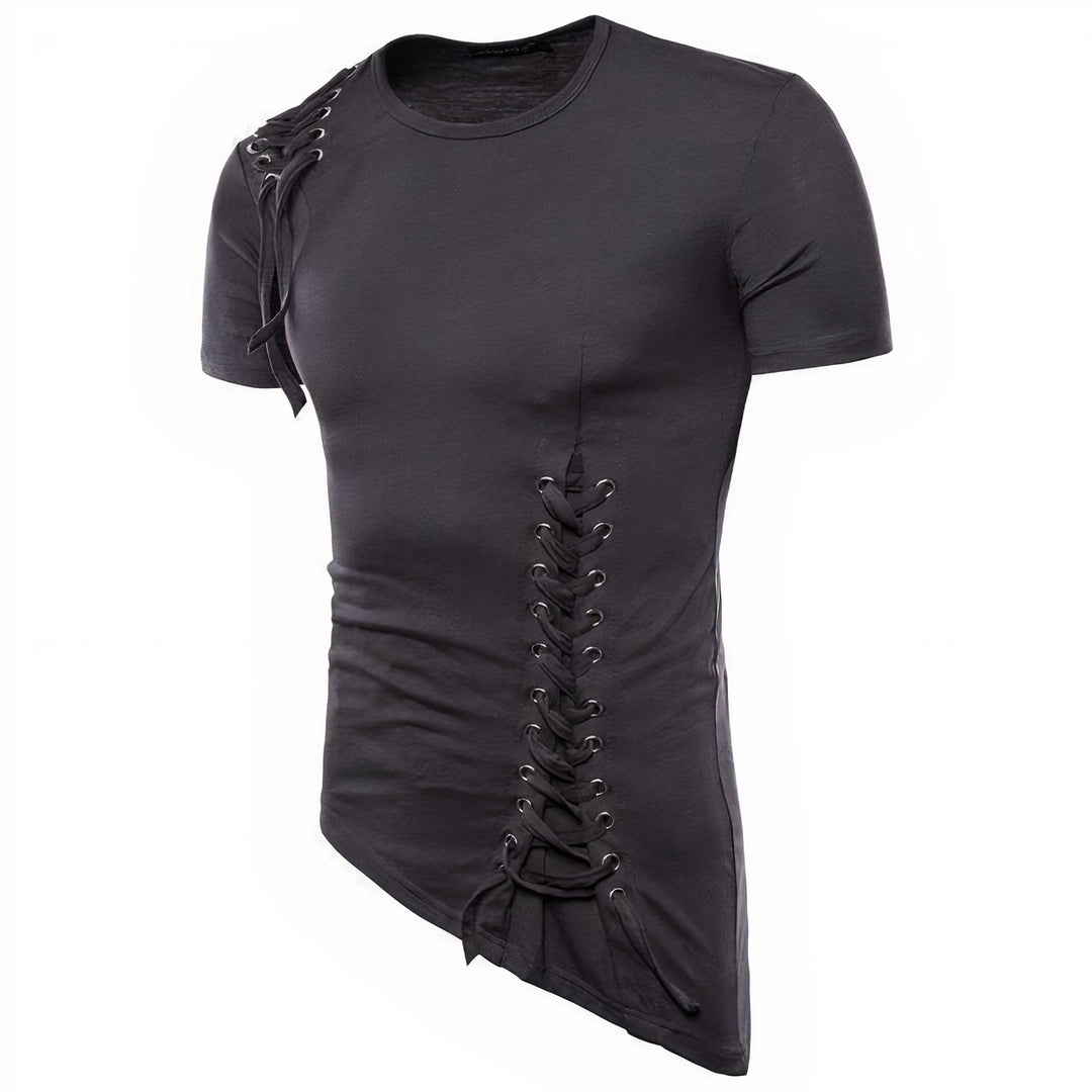 Stylish gothic summer t-shirt for men with breathable fabric and bold alternative design, perfect for warm days.