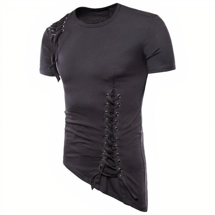 Stylish gothic summer t-shirt for men with breathable fabric and bold alternative design, perfect for warm days.